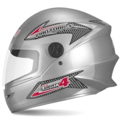 Capacete Moto Fechado Pro Tork New Liberty 4 Prata Capacete Moto Fechado Pro Tork New Liberty 4 Prata