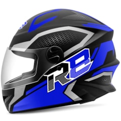 Capacete Moto Fechado R8 Air Pro Tork Fosco Azul Capacete Moto Fechado R8 Air Pro Tork Fosco Azul