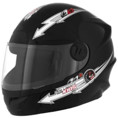 Capacete Moto Infantil Pro Tork Liberty Kids Preto Capacete Moto Infantil Pro Tork Liberty Kids Preto