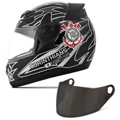 Capacete Moto Pro Tork Evolution 3G Corinthians + Viseira Fumê Capacete Moto Pro Tork Evolution 3G Corinthians + Viseira Fumê