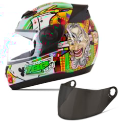 Capacete Moto Pro Tork Evolution 4G Las Vegas Branco + Viseira Fumê Capacete Moto Pro Tork Evolution 4G Las Vegas Branco + Viseira Fumê