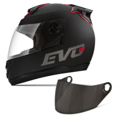 Capacete Moto Pro Tork Evolution G8 Solid + Viseira Fumê Preto Fosco Capacete Moto Pro Tork Evolution G8 Solid + Viseira Fumê Preto Fosco