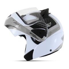 Capacete Moto Robocop Escamoteável Pro Tork V-Pro Jet 2 Branco e Cinza Capacete Moto Robocop Escamoteável Pro Tork V-Pro Jet 2 Branco e Cinza