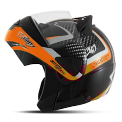 Capacete Moto Robocop Escamoteável Pro Tork V-Pro Jet 2 Preto/Laranja Capacete Moto Robocop Escamoteável Pro Tork V-Pro Jet 2 Preto/Laranja