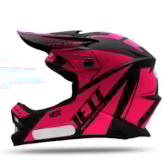 Capacete Motocross Infantil Jett Evolution Pink Capacete Motocross Infantil Jett Evolution Pink
