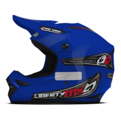 Capacete Motocross Off Road Pro Tork Liberty MX Pro Azul Capacete Motocross Off Road Pro Tork Liberty MX Pro Azul