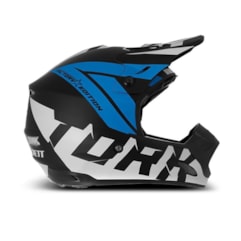 Capacete Motocross Pro Tork TH1 Factory Edition Neon Azul Miami Capacete Motocross Pro Tork TH1 Factory Edition Neon Azul Miami