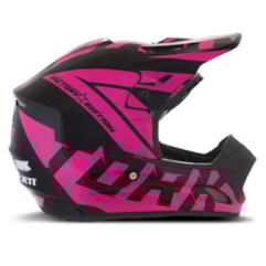 Capacete Motocross Pro Tork TH1 Factory Edition Preto/Rosa Capacete Motocross Pro Tork TH1 Factory Edition Preto/Rosa