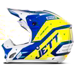 Capacete Motocross TH1 Jett Evolution 2 2019 Azul/Amarelo Capacete Motocross TH1 Jett Evolution 2 2019 Azul/Amarelo