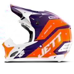 Capacete Motocross TH1 Jett Evolution 2 2019 Azul/Laranja Capacete Motocross TH1 Jett Evolution 2 2019 Azul/Laranja