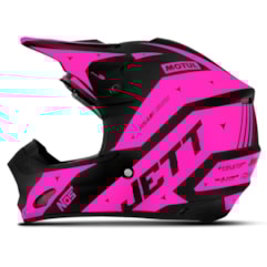 Capacete Motocross TH1 Jett Evolution 2 2019 Preto/Rosa Capacete Motocross TH1 Jett Evolution 2 2019 Preto/Rosa