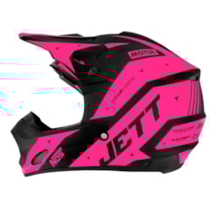 Capacete Motocross TH1 Jett Evolution 2 2019 Preto/Rosa Capacete Motocross TH1 Jett Evolution 2 2019 Preto/Rosa