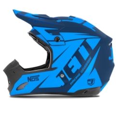 Capacete Motocross TH1 Jett Evolution Neon Azul/Azul Claro Capacete Motocross TH1 Jett Evolution Neon Azul/Azul Claro