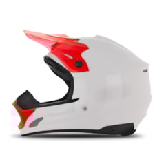 Capacete Motocross TH1 Solid Branco/Vermelho Capacete Motocross TH1 Solid Branco/Vermelho