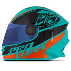 Capacete New Liberty For Kids Infantil Azul/Laranja TAM. 54 VIS.IRIDIUM Capacete New Liberty For Kids Infantil Azul/Laranja TAM. 54 VIS.IRIDIUM