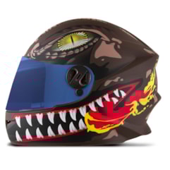 Capacete New Liberty For Kids Raptor Infantil Marrom TAM. 54 VIS.IRIDIUM Capacete New Liberty For Kids Raptor Infantil Marrom TAM. 54 VIS.IRIDIUM