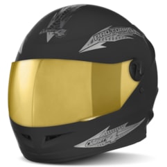 Capacete New Liberty Four Preto Fosco VIS.DOURADA Capacete New Liberty Four Preto Fosco VIS.DOURADA