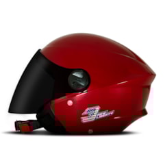 Capacete New Liberty Three Elite Vermelho Pimenta + Viseira Fumê Capacete New Liberty Three Elite Vermelho Pimenta + Viseira Fumê