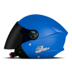 Capacete New Liberty Three Elite + Viseira Fumê Azul Celeste Capacete New Liberty Three Elite + Viseira Fumê Azul Celeste