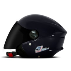Capacete New Liberty Three Elite + Viseira Fumê Azul Escuro Capacete New Liberty Three Elite + Viseira Fumê Azul Escuro