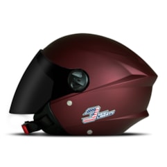Capacete New Liberty Three Elite + Viseira Fumê Vermelho Capacete New Liberty Three Elite + Viseira Fumê Vermelho