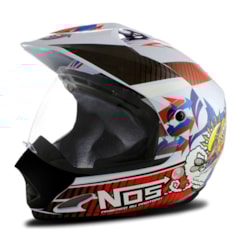 Capacete NOS Vision Th1 Branco Capacete NOS Vision Th1 Branco