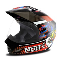 Capacete NOS Vision Th1 Preto Capacete NOS Vision Th1 Preto