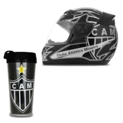 Capacete Pro Tork Evolution 3G Atlético Mineiro + Copo Térmico Capacete Pro Tork Evolution 3G Atlético Mineiro + Copo Térmico