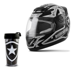 Capacete Pro Tork Evolution 3G Botafogo + Copo Térmico Capacete Pro Tork Evolution 3G Botafogo + Copo Térmico
