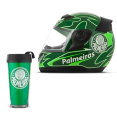 Capacete Pro Tork Evolution 3G Palmeiras + Copo Térmico Capacete Pro Tork Evolution 3G Palmeiras + Copo Térmico