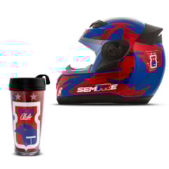 Capacete Pro Tork Evolution 3G Paraná Clube + Copo Térmico Capacete Pro Tork Evolution 3G Paraná Clube + Copo Térmico