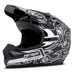 Capacete Pro Tork Mirage Preto e Branco Capacete Pro Tork Mirage Preto e Branco