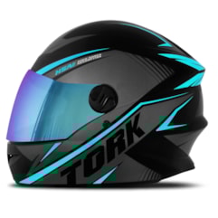 Capacete Pro Tork Moto Fechado R8 Azul Claro Viseira Camaleão Capacete Pro Tork Moto Fechado R8 Azul Claro Viseira Camaleão