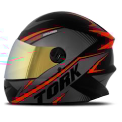 Capacete Pro Tork Moto Fechado R8 Vermelho Viseira Dourada Capacete Pro Tork Moto Fechado R8 Vermelho Viseira Dourada