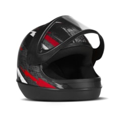 Capacete Pro Tork Super Sport Moto Preto/Vermelho