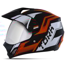 Capacete Pro Tork TH1 New Adventure Viseira Cromada Capacete Pro Tork TH1 New Adventure Viseira Cromada