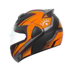 Capacete Pro Tork V-Pro Jet Rally dos Sertões Fosco Grafite - Laranja Capacete Pro Tork V-Pro Jet Rally dos Sertões Fosco Grafite - Laranja