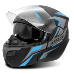 Capacete Robocop Escamoteável Pro Tork New Attack HSA Azul Claro Capacete Robocop Escamoteável Pro Tork New Attack HSA Azul Claro