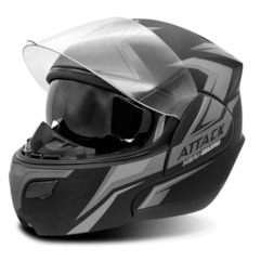 Capacete Robocop Escamoteável Pro Tork New Attack HSA Cinza Capacete Robocop Escamoteável Pro Tork New Attack HSA Cinza