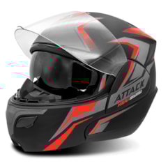 Capacete Robocop Escamoteável Pro Tork New Attack HSA Vermelho Capacete Robocop Escamoteável Pro Tork New Attack HSA Vermelho