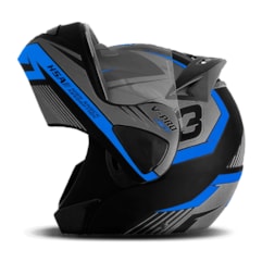 Capacete Robocop Escamoteável Pro Tork V-Pro Jet 3 Azul Capacete Robocop Escamoteável Pro Tork V-Pro Jet 3 Azul