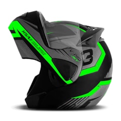Capacete Robocop Escamoteável Pro Tork V-Pro Jet 3 Verde Capacete Robocop Escamoteável Pro Tork V-Pro Jet 3 Verde
