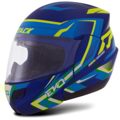 Capacete Robocop Pro Tork Attack Evo Azul/Amarelo Fosco Capacete Robocop Pro Tork Attack Evo Azul/Amarelo Fosco