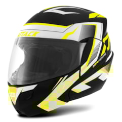 Capacete Robocop Pro Tork Attack Evo Preto/Amarelo Fosco Capacete Robocop Pro Tork Attack Evo Preto/Amarelo Fosco