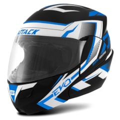 Capacete Robocop Pro Tork Attack Evo Preto/Azul Brilhante Capacete Robocop Pro Tork Attack Evo Preto/Azul Brilhante