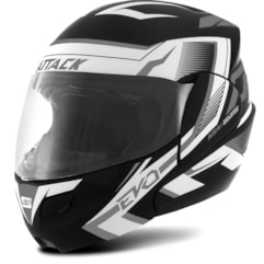 Capacete Robocop Pro Tork Attack Evo Preto/Cinza Brilhante Capacete Robocop Pro Tork Attack Evo Preto/Cinza Brilhante