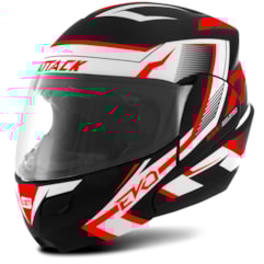 Capacete Robocop Pro Tork Attack Evo Preto/Vermelho Brilhante Capacete Robocop Pro Tork Attack Evo Preto/Vermelho Brilhante