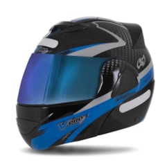 Capacete Robocop Pro Tork V-Pro Jet 2 Carbon Preto Viseira Camaleão Capacete Robocop Pro Tork V-Pro Jet 2 Carbon Preto Viseira Camaleão