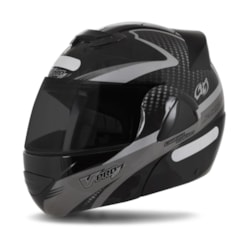 Capacete Robocop Pro Tork V-Pro Jet 2 Carbon Preto Viseira Fumê Capacete Robocop Pro Tork V-Pro Jet 2 Carbon Preto Viseira Fumê