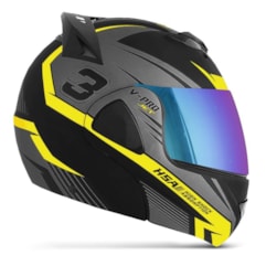 Capacete Robocop Pro Tork V-Pro Jet 3 Preto Viseira Camaleão Capacete Robocop Pro Tork V-Pro Jet 3 Preto Viseira Camaleão